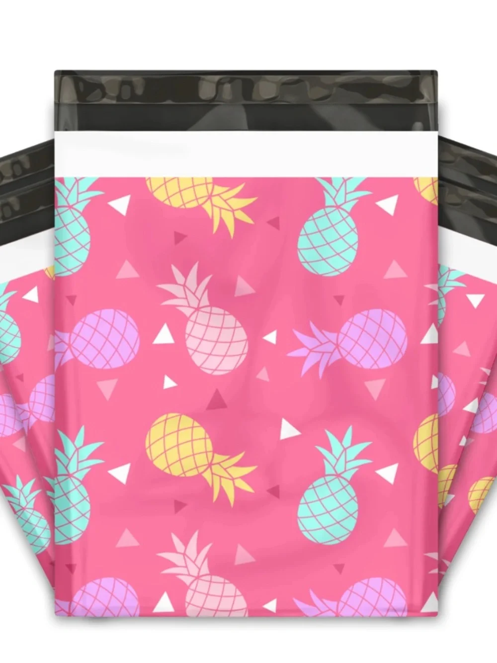 20 10x13 Pink Pineapple Designer Poly Mailers
